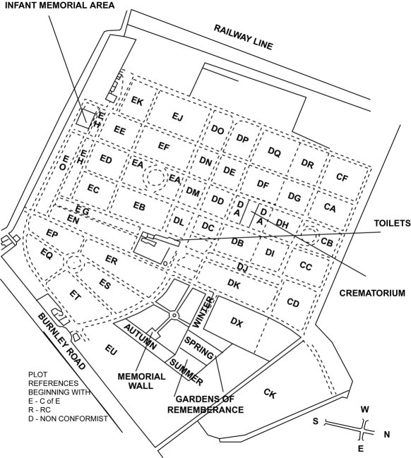 Plan Of Accrington Cemetery